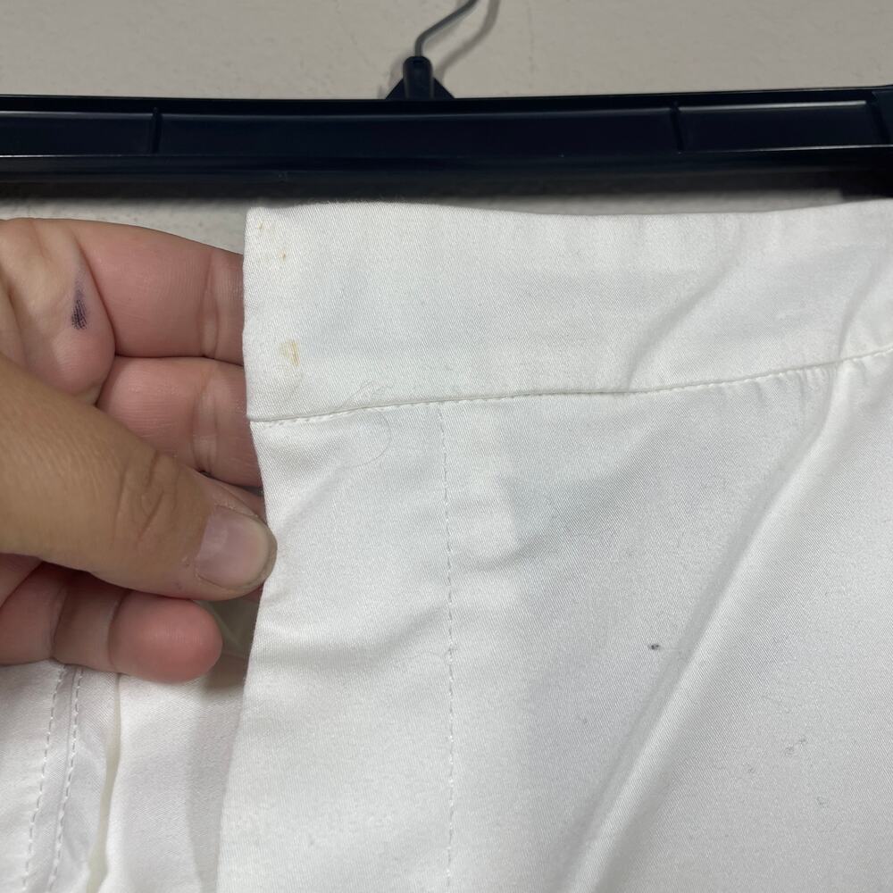 Eleventy 29 High Rise Chino Straight Leg Pants White Cotton Blend Stretch - Picture 4 of 8